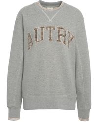 Autry - Geborduurd Logo Sweatshirt Grigio Aw25 - Lyst