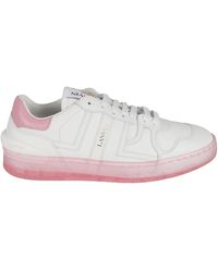 Lanvin - Schoenen ,Wit ,Leer Clay Low Top Sneakers - Lyst