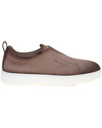 Santoni - Victory Nubuck Slip-On - Lyst