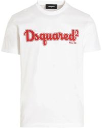 DSquared² - Regular fit weißes t-shirt - Lyst