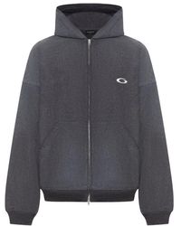Balenciaga - Hoodies & Sweatvesten ,Grijs ,Grijze Trompe L'Oeil Sweater - Lyst