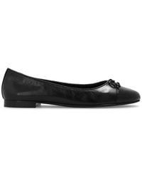 Tory Burch - Schoenen ,Zwart ,Leer Ballerina's Met Cap-Toe - Lyst