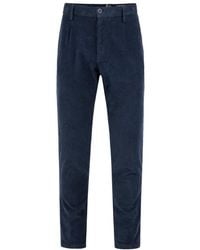 Bomboogie - Slim Fit Geruwde Fluwelen Broek - Lyst