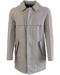 Aquascutum - Jassen ,Grijs ,Katoen Londen Grijze Jas Mannen - Lyst