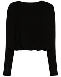 Pinko - Top Met Ronde Hals En Lange Mouwen - Lyst