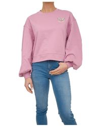 Pinko - Rosa sweatshirt für frauen o - Lyst
