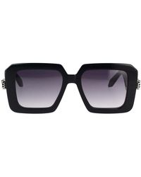 BVLGARI - Sonnenbrille mit geometrischer form und schlangendetail,serpenti quadratische sonnenbrille schwarz grau - Lyst