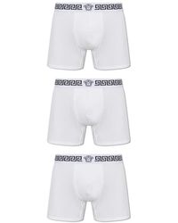 Versace - Ondergoed ,Wit ,Katoen Drie Boxershorts - Lyst