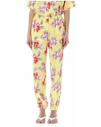 Palm Angels Flower motif trousers - Amarillo