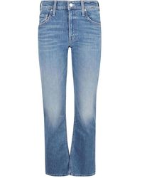 Mother - High-waist straight leg denim jeans - Lyst