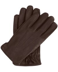 Kazar - Braune Lederhandschuhe Mit Touchscreen-Funktion - Lyst