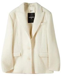 Patrizia Pepe - Jassen ,Wit ,Wol Zachte Blazer Van Een Wolmix - Lyst