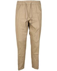 Dondup - Yuri Leinen Baumwolle Elastische Taille Hose - Lyst