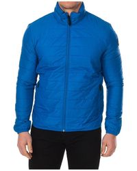 Napapijri - Jassen ,Blauw Blauwe Gewatteerde Jas - Lyst