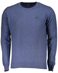 North Sails - Blauer pullover mit stickereidetails - Lyst