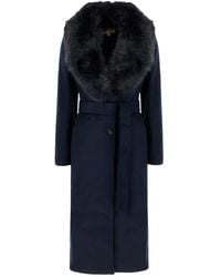 Michael Kors - Wollen Jas Met Imitatiebont Afwerking - Lyst