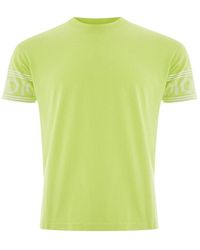 KENZO - Gelbes baumwoll-t-shirt mit kontrastierendem logo - Lyst