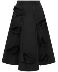 Moschino - Schwarzer a-linien knielanger rock - Lyst
