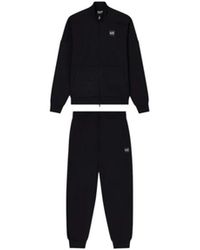 EA7 - Fitness ,Zwart ,Katoen Cotton Visibility Tracksuit - Lyst