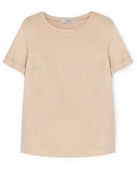mötivi - Basic T-Shirt Aus Satin - Lyst