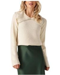Y.A.S - Truien & Vesten ,Wit ,Polyester Truien Vesten Yascharma Ls Knit Pullover S - Lyst