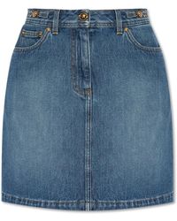 Versace - Denim Skirts - Lyst