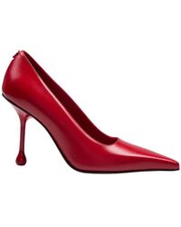Jimmy Choo - Rote lederpumps mit spitzer kappe - Lyst