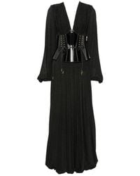 Elisabetta Franchi - V-Necked Maxi Dress - Lyst