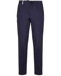 Premiata - Broeken ,Blauw ,Katoen Technische Stoffen Broek - Lyst