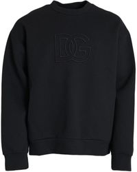 Dolce & Gabbana - Maglione nero con logo dg - Lyst