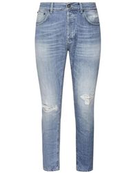 Dondup - Blaue Slim Fit Jeans Niedrige Taille - Lyst