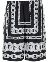 Versace - Seiden-bermuda-shorts mit print - Lyst