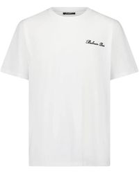 Balmain - Tops ,Wit ,Katoen Wit Logo T-Shirt - Lyst