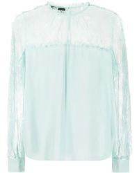 Pinko - Overhemden ,Blauw ,Nylon Blouses - Lyst