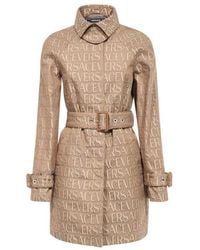 Versace - Logo Trench Coat Aw23 - Lyst