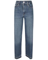 FRAME - Slim high-waisted jeans,jetty slim palazzo hose - Lyst