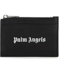 Palm Angels - Porta carte in pelle con logo - Lyst