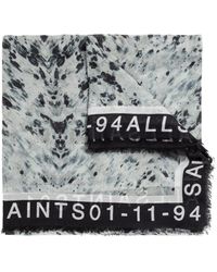 AllSaints - Gemusterter Schal - Lyst