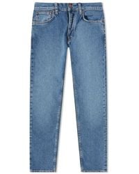 Nudie Jeans - Jeans slim fit gamba dritta in denim organico - Lyst