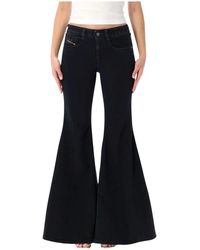 DIESEL - Jeans ,Zwart ,Denim D-Bleess Flared Denim - Lyst