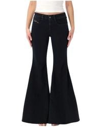 DIESEL - Jeans ,Zwart ,Denim D-Bleess Flared Denim - Lyst