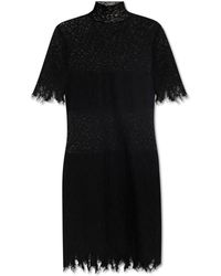 McQueen - Kleedjes ,Zwart ,Katoen Kanten Jurk - Lyst
