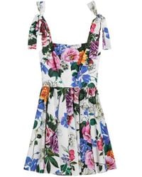 Dolce & Gabbana - Floral Print Dress - Lyst