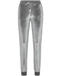 Philipp Plein - Broeken ,Grijs ,Polyester Joggingbroek Crystal Signature - Lyst
