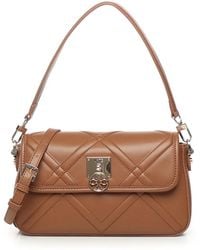 V73 - Braune Lederhandtasche Für Frauen - Lyst