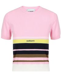 Iceberg - T-Shirt Met Ronde Hals En Patroon - Lyst