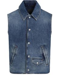 Givenchy - Mouwloos Denim Vest - Lyst
