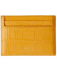 Mulberry - Elegante porta carte di credito giallo croc - Lyst