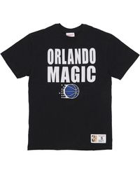 Mitchell & Ness - Tops ,Zwart ,Katoen Orlando Magic Nba Tee Shirt - Lyst