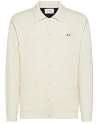 Sun 68 - Wollen Cardigan Met Kasjmier En Zakken - Lyst